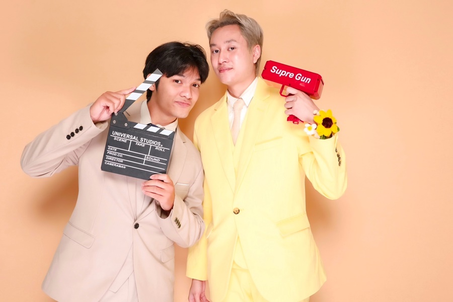 พร้อมเช่า ชุดสูทชาย สีเบจ คลาสสิก รุ่นกระดุมเดียว (พร้อมเสื้อกั๊ก)