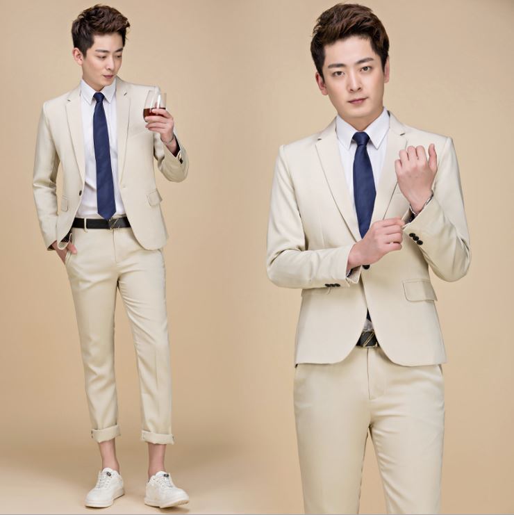 Pre-order ชุดสูทชาย สีสุภาพ สไตล์เกาหลี