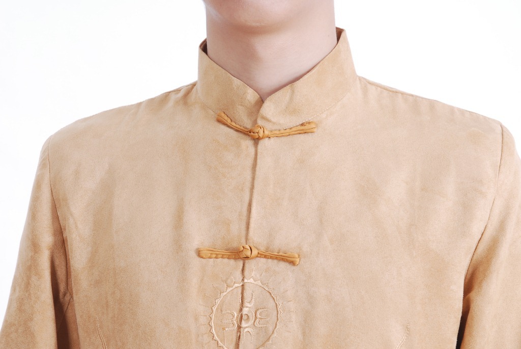 Pre-order ชุดจีน เสื้อจีนชาย แขนยาว สีทอง