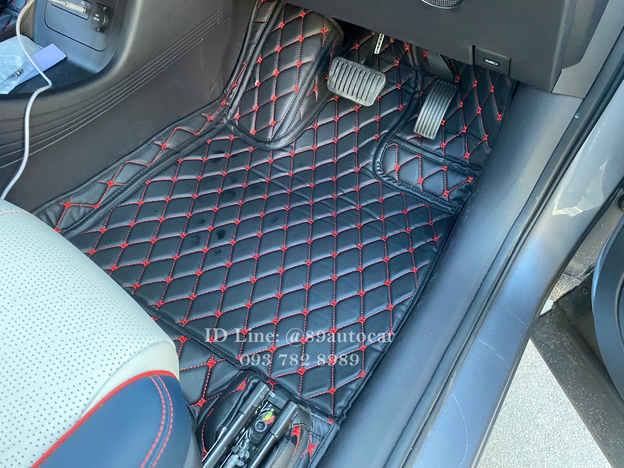 พรมรถยนต์ BYD Atto3 2022 พรม6D สีดำด้ายแดง เต็มคัน