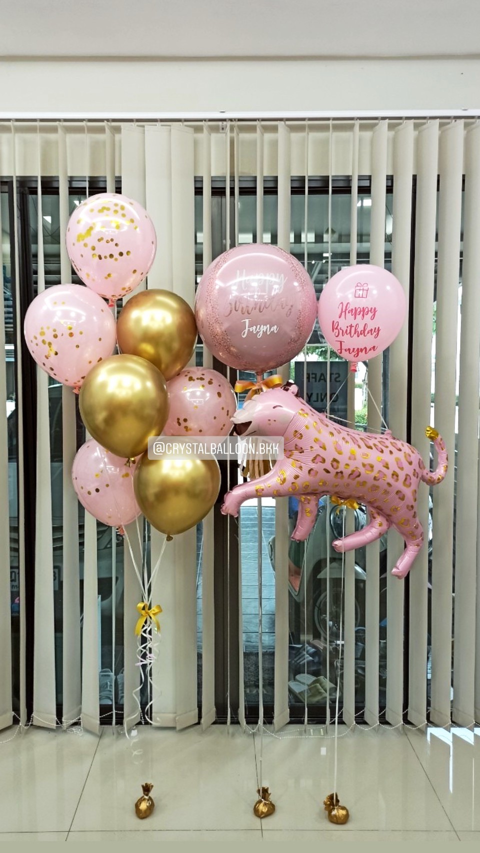 ลูกโป่ง วันเกิดเด็ก ฟอยล์กลม USA ขนาด 18" Theme ชมพู พร้อม ช่อลูกโป่ง ช่อ 7 ลูก 1 ช่อ พร้อม ฟอยล์เสือใหญ่ 1 ชิ้น พร้อมตกเเต่ง สามารถเปลี่ยนสีลูกโป่ง/เปลี่ยนข้อความ/เปลี่ยนสี-ฟอยล์ตกแต่งได้