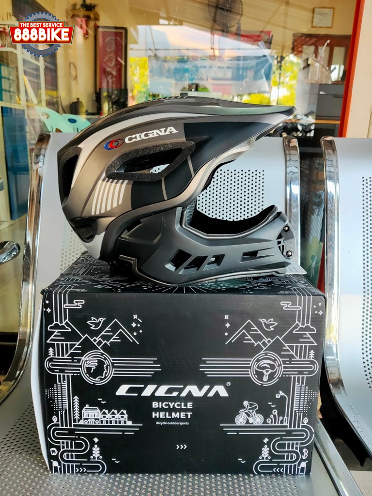 หมวกจักรยานเสือภูเขา CIGNA TT-32 FULL-FACE Downhill Helmet Enduro Mountain Bike SIZE L (57-62)