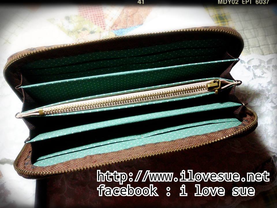 กระเป๋าเงินใบยาว ผ้าคอตตอนลินินเกาหลี + ผ้าทอญี่ปุ่น - สั่งทำค่ะ