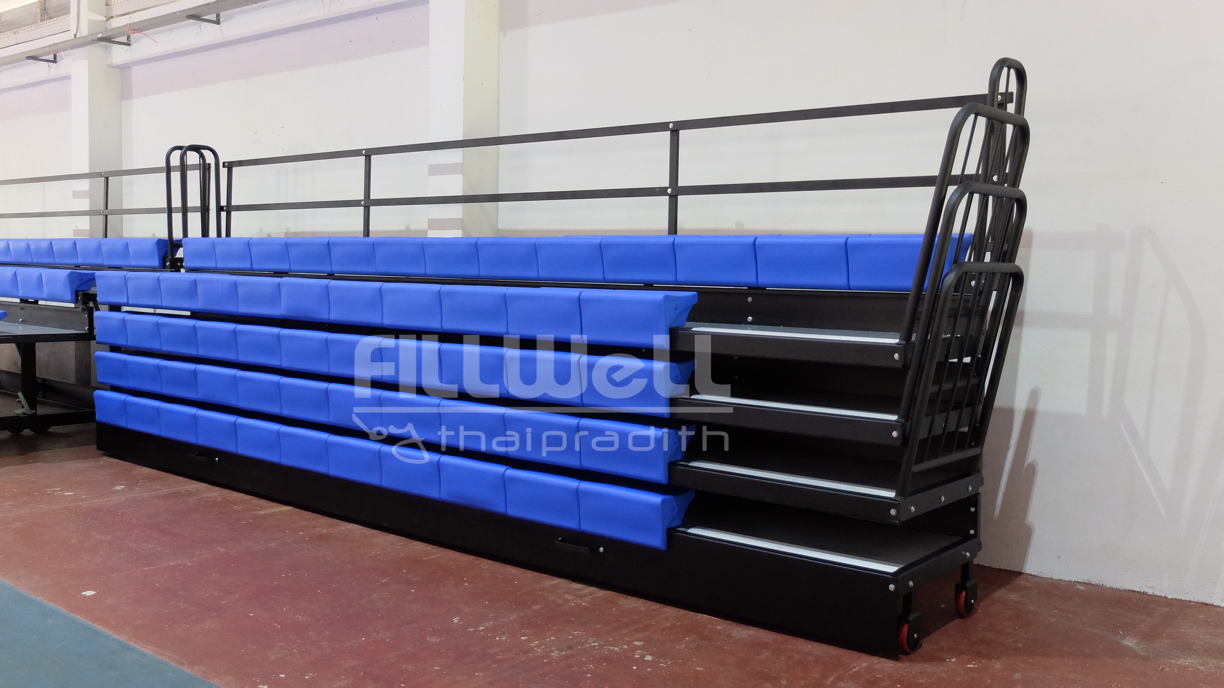 อัฒจันทร์พับเก็บได้ 6 m. 5 ชั้น เก้าอี้ HDPE