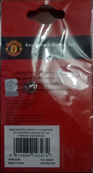 ชุดพวงกุญแจและเข็มกลัด ฟุตบอล สโมสรแมนเชสเตอร์ ยูไนเต็ด - 20 TITLES EPL CHAMPIONS ใหม่ / MANCHESTER UNITED Football Club Key Ring&Pin Set - 20 TITLES EPL CHAMPIONS NEW