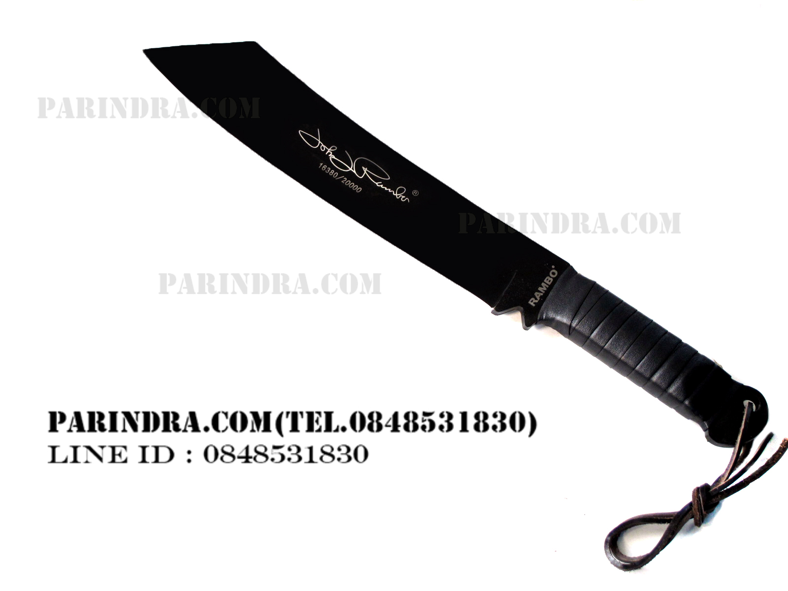 มีดเดินป่าใบตาย RAMBO IV สุดโหด สีดำ 18 นิ้ว