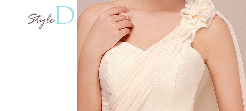 พร้อมส่ง ชุดราตรีสั้น ชุดเพื่อนเจ้าสาว สีครีม Ivory-001D