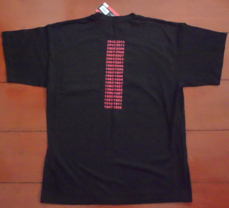 เสื้อที-เชิ๊ต (เสื้อยืดคอกลม) ฟุตบอล ทีมสโมสรแมนเชสเตอร์ ยูไนเต็ด ชุดที่ระลึก 20 TITLES EPL CHAMPIONS ใหม่ M-Size / MANCHESTER UNITED Football T-Shirt Commemorative Kit 20 TITLES EPL CHAMPIONS Jersey NEW M-Size