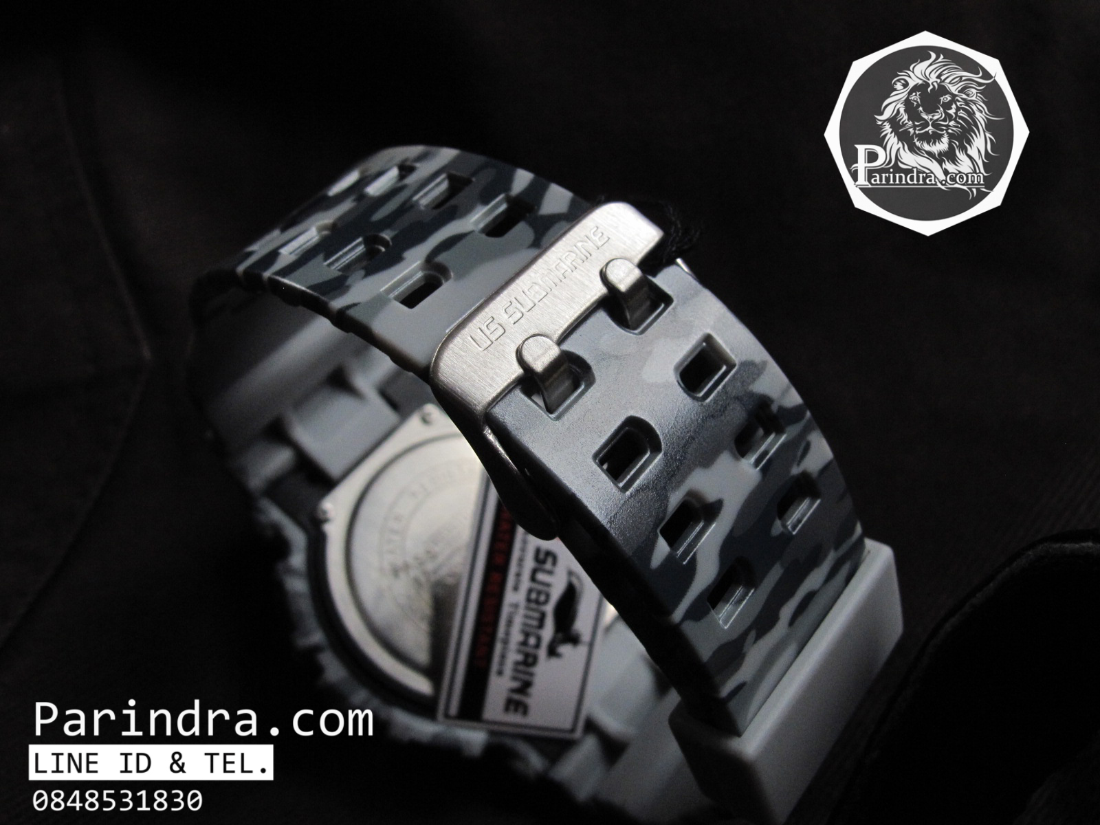 นาฬิกา US submarine รุ่น TP1340M (Military) สีลายพรางทหารสีเทา หน้าปัดพื้นเทา