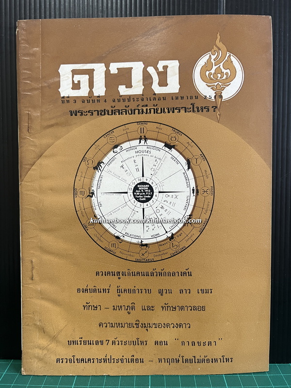 ดวง หนังสือพิมพ์รายเดือน ปีที่ 3 ฉบับที่ 4 พ.ศ.2519 *อ่าน พระราชบัลลังก์มีภัยเพราะโหร ?