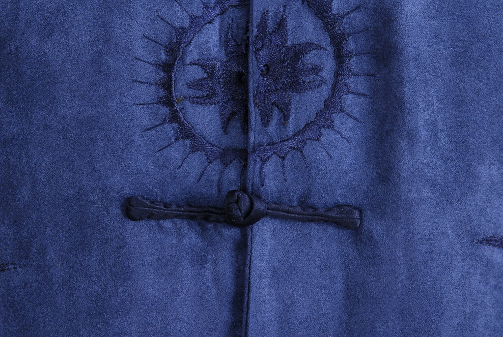 Pre-order ชุดจีน เสื้อจีนชาย แขนยาว สีน้ำเงิน