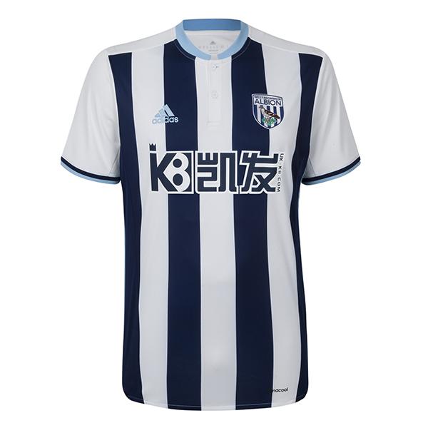 เสื้อเวสต์บรอมวิช 2016 2017 ทีมเหย้าของแท้ West Bromwich Home Shirt Adult 2016/17