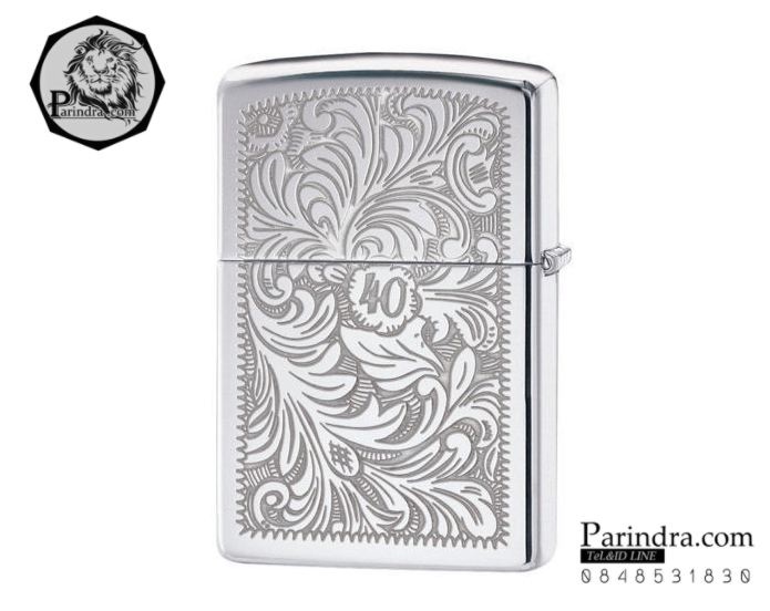 ไฟแช็ค Zippo แท้ ครบรอบ 40 ปี Venetian " Zippo 28789 Venetian Design, 40th Anniversary " แท้นำเข้า 100%