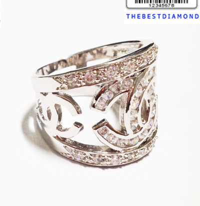 RL023RD+++แหวนชาแนลแบบ เริ่ดหรู ดูมีดีไซน์สไคน์ Right Hand Ring สวยมั่กๆๆ ไม่ควรพลาด แหวนหน้ากว้างมากๆๆ ใส่แล้วเต็มนิ้ว
