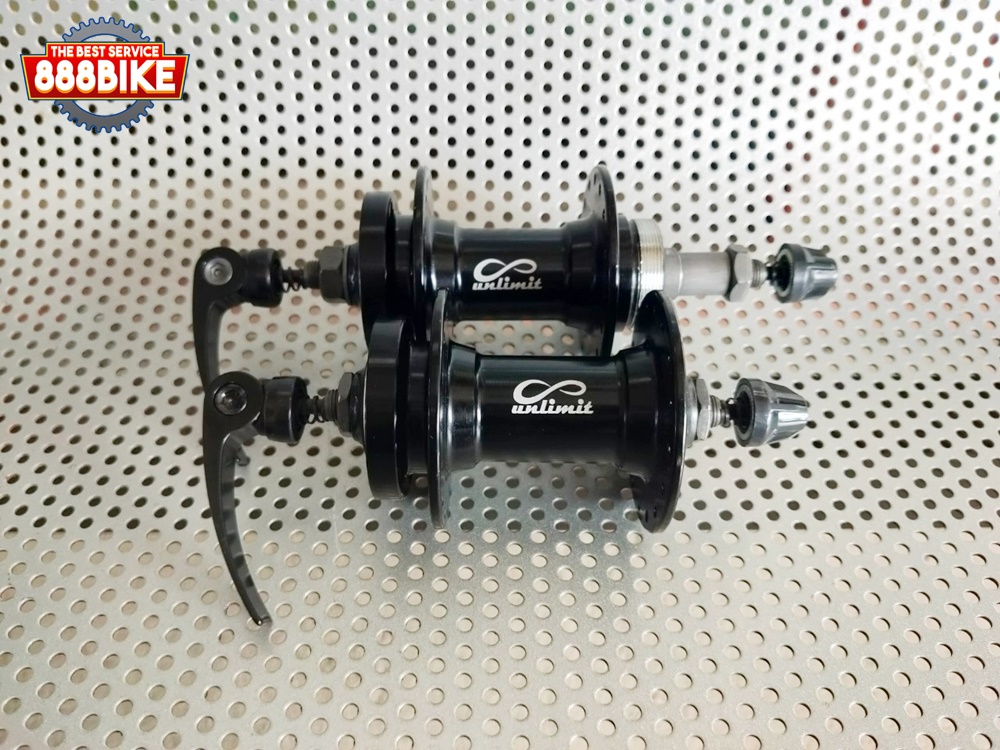 ดุมดิสเสือภูเขา UNLIMIT Sealed bearing หน้า/หลัง โม่อลูฯ สีดำ 32H (ราคาต่อ 1ดุม)