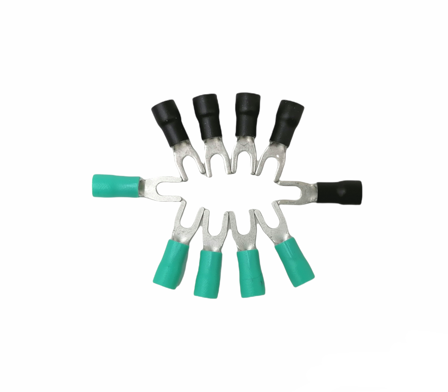 หางปลาแฉก มีปลอกหุ้ม RV 3.5-4 (ห่อ=10ตัว) คละสี