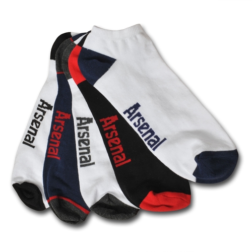 ถุงเท้า อาร์เซนอล ของแท้ 100% Arsenal FC Trainer 5pk Socks 1 แพ็ค มี 5 ชิ้น สำหรับสวมใส่ เป็นของฝาก ของขวัญ แด่คนพิเศษ