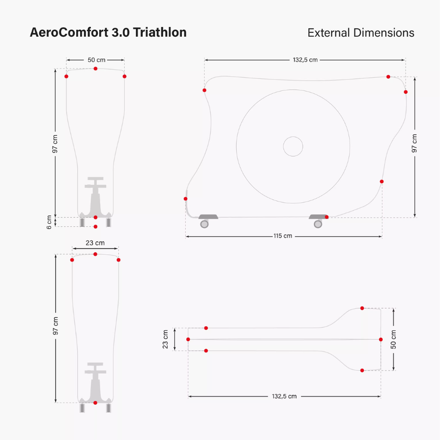 SCICON AEROCOMFORT 3.0 — กระเป๋าใส่จักรยานไตรกีฬา/เสือหมอบ/เสือภูเขา 2025 | รองรับล้อ Thru Axle | ป้องกันสุดยอด | พร้อม Smart Event Pack