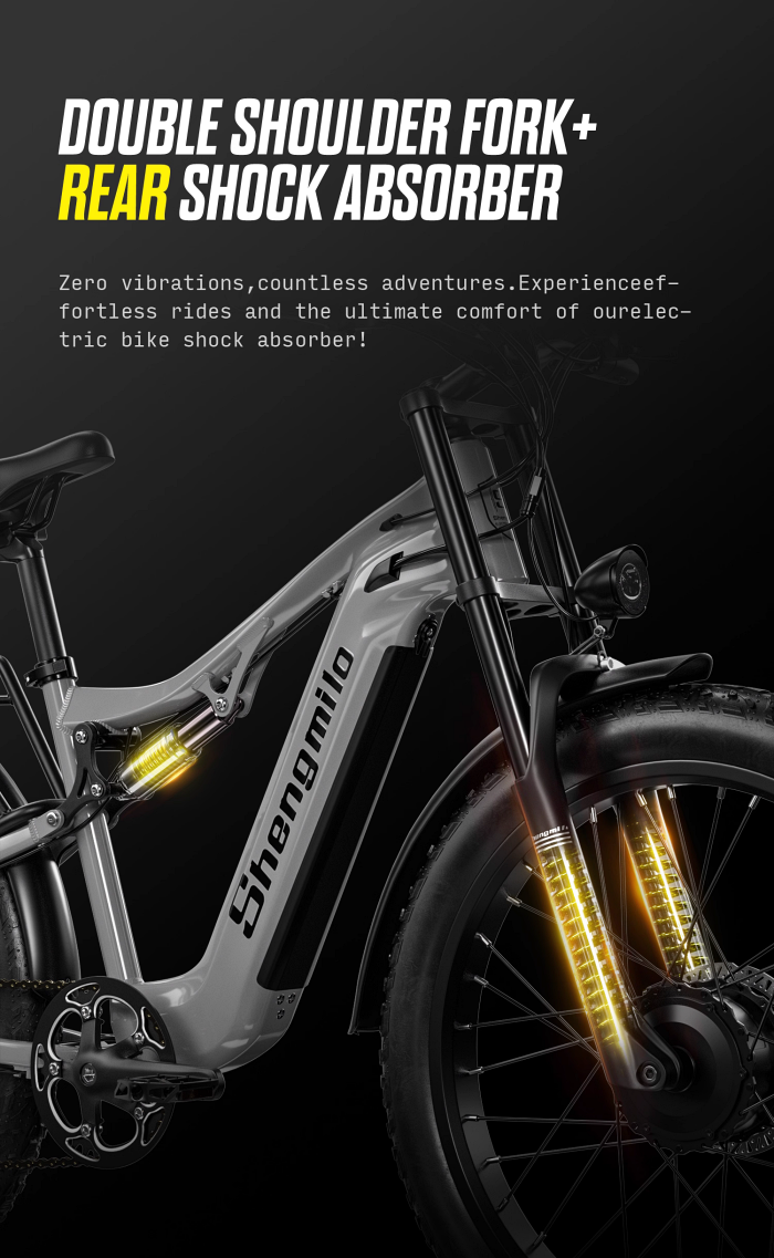 SanMilo S600 จักรยานไฟฟ้ามอเตอร์คู่ 2000W – แบตซัมซุง 48V 17.5Ah ยางหนา 26x3.0 ลุยหิมะ ชายหาด ภูเขา | เริ่มต้น 39,900 บาท