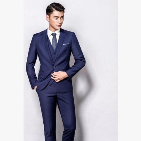 พร้อมเช่า ชุดสูทชาย สีน้ำเงินกรมท่า แบบเนี๊ยบ งานเกรดเจ้าบ่าว