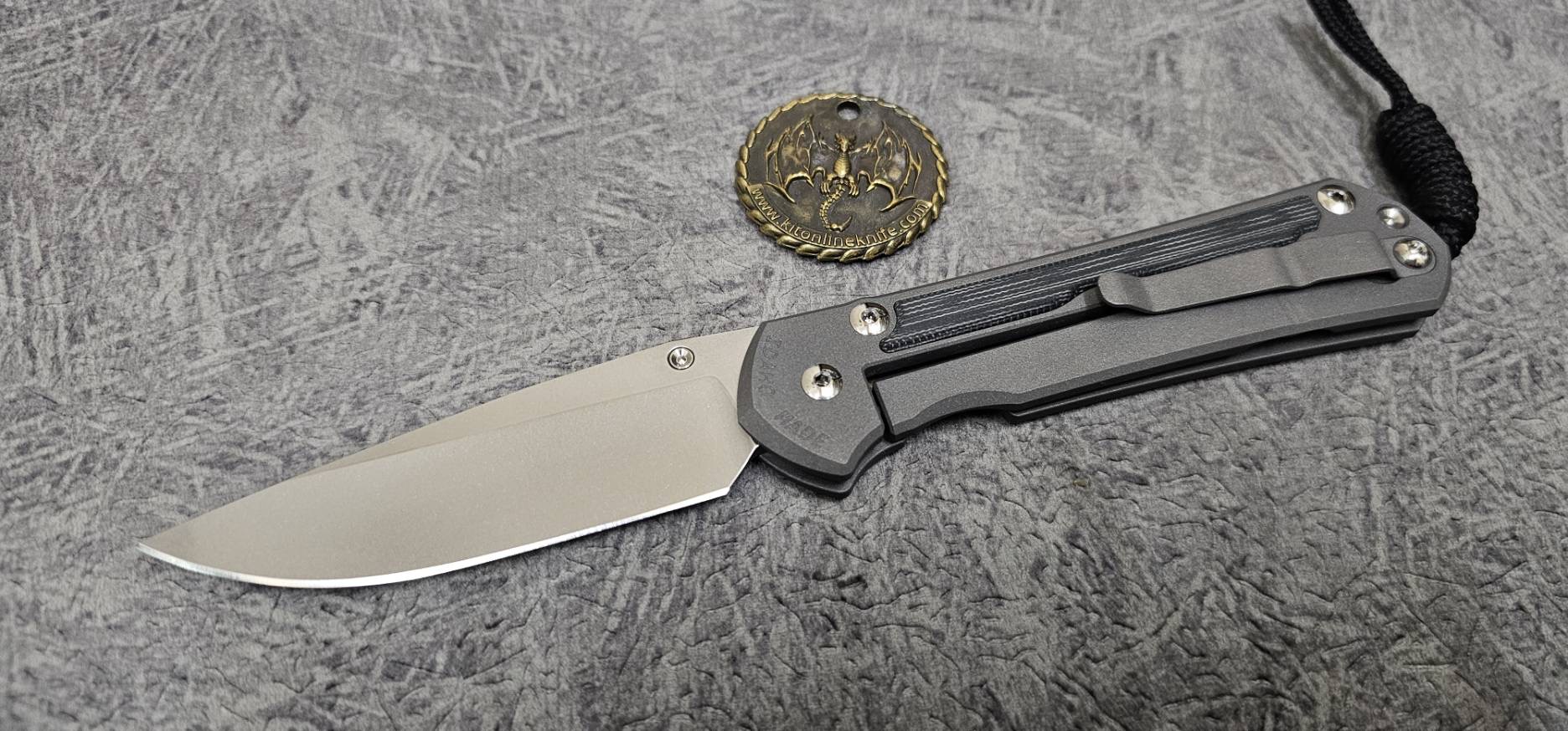 Chris Reeve Large Sebenza 31 Inlay Drop Point Black Canvas Micarta CPM MagnaCut (LH มือซ้าย)