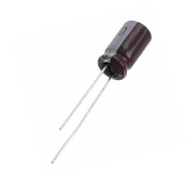 (สั่งขั้นต่ำ 5 ตัว) C คาปาซิเตอร์ 1uF 400V ±20% 85°C Size 6.3x12mm ระยะห่างขา 2.5mm