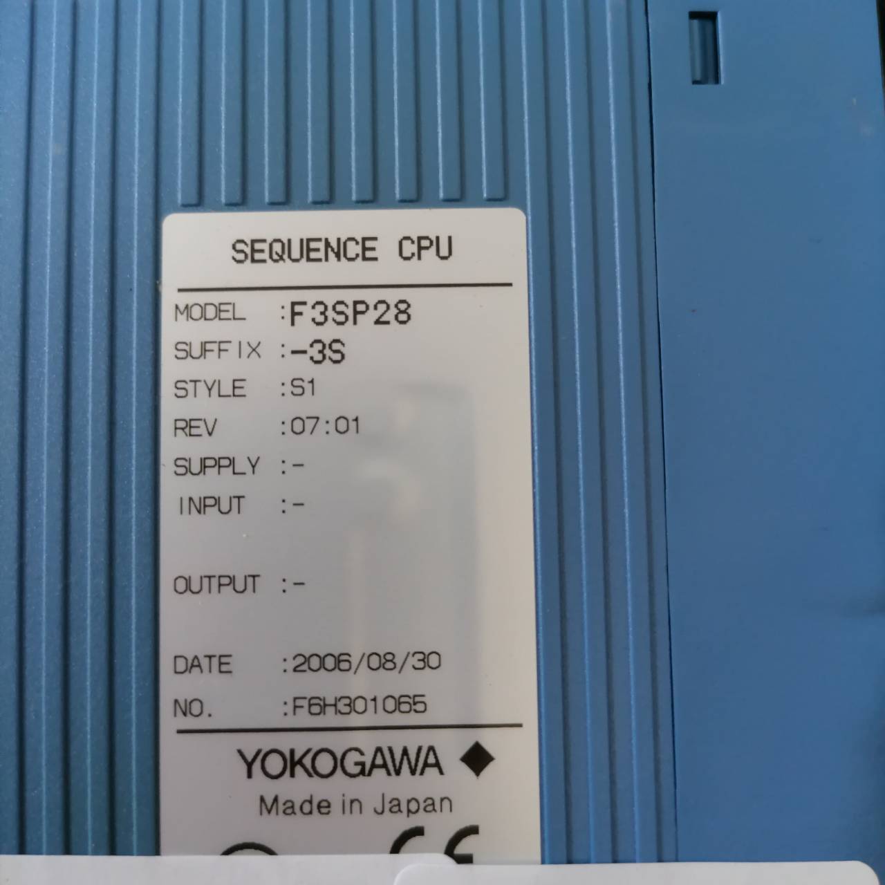 F3SP28-3S PLC " YOKOGAWA "