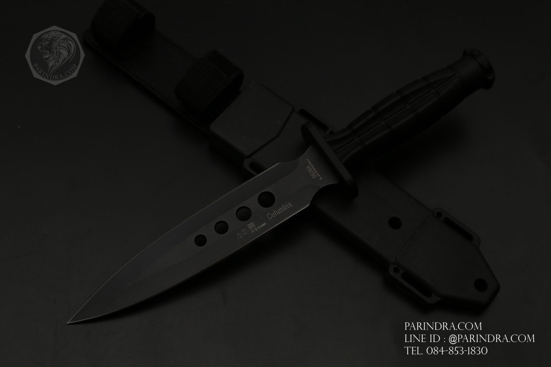 มีดใบตาย Columbia รุ่น 5528A ใบมีสองคม พร้อมปลอกมีด พร้อมใช้
