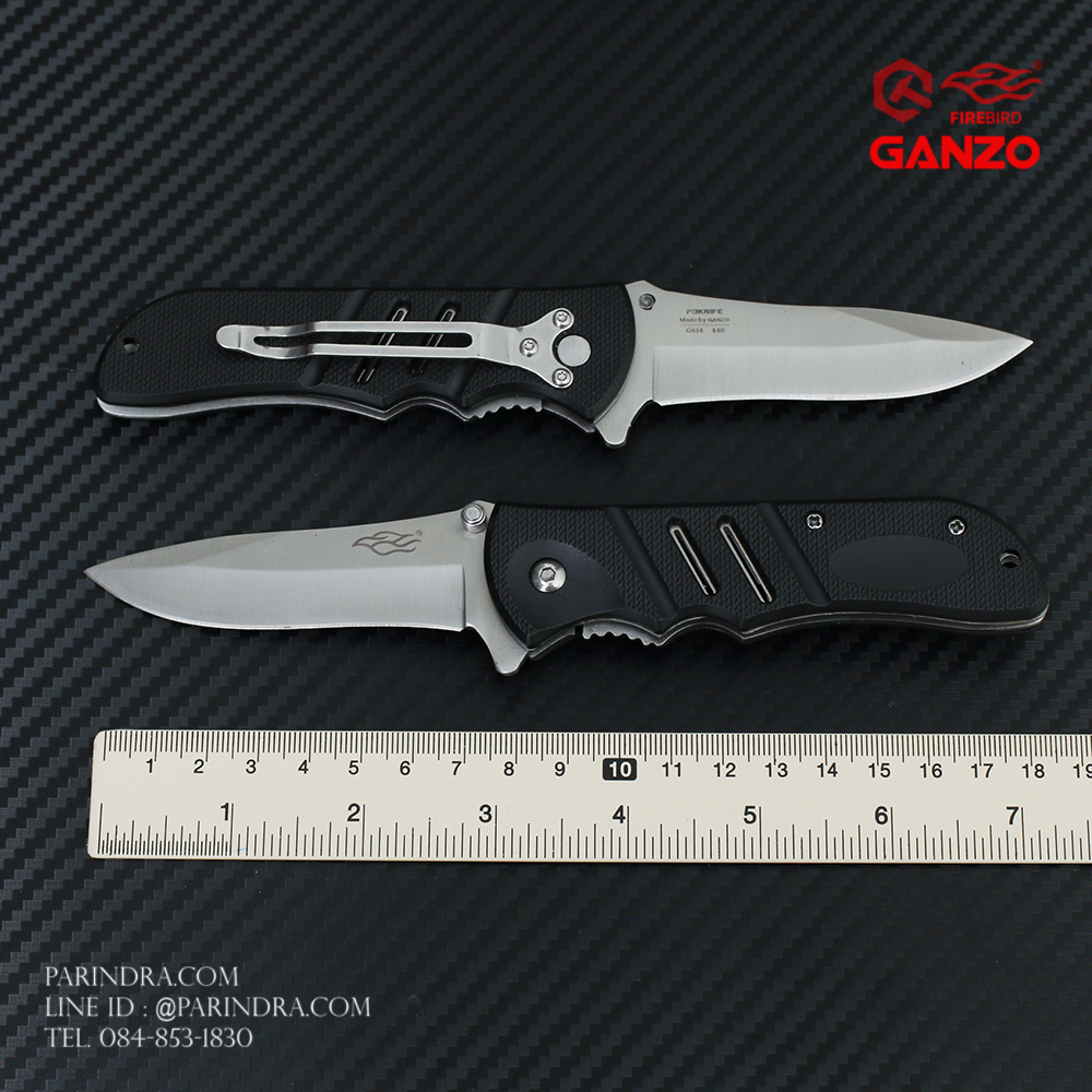 มีดพับ Ganzo กานโซ่ รุ่น Ganzo G614 ด้ามสีดำ ของแท้ 100%