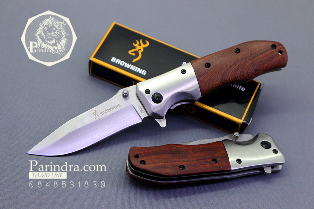 มีดพับสำหรับพกพาขนาดกลาง Browning รุ่น Da51 ด้ามไม้ (OEM)