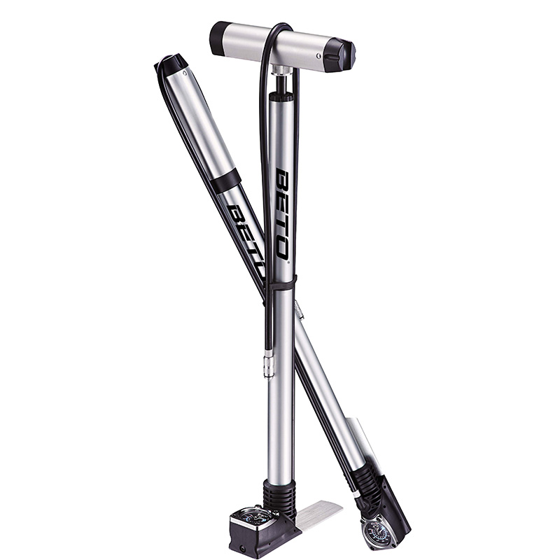 สูบตั้งพื้น Beto 25" ALLOY TRAVEL PUMP หัวขันเกลียว AV-FV มีเกจ์ พับเก็บได้ ,CMP-139AGF