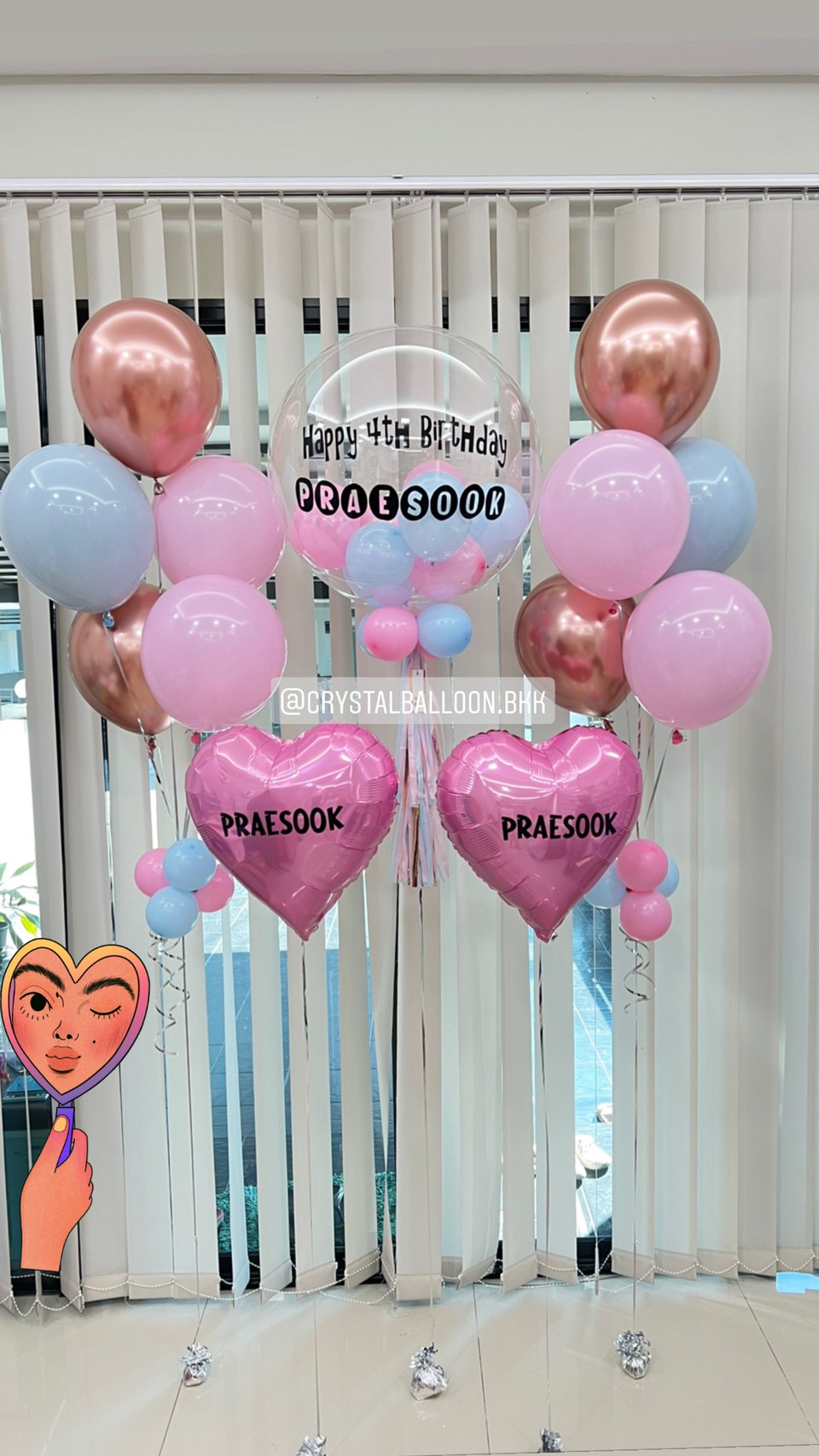 ลูกโป่ง วันเกิดเด็ก Bubble USA 24" Theme พาสเทล พร้อม ช่อลูกโป่ง ช่อ 5 ลูก 2 ช่อ พร้อม ฟอยล์หัวใจ ขนาด 18" ตั้งวางเดี่ยว 2 ชิ้น พร้อมตกเเต่ง สามารถเปลี่ยนสีลูกโป่ง/เปลี่ยนข้อความ/เปลี่ยนสี-ฟอยล์ตกแต่งได้