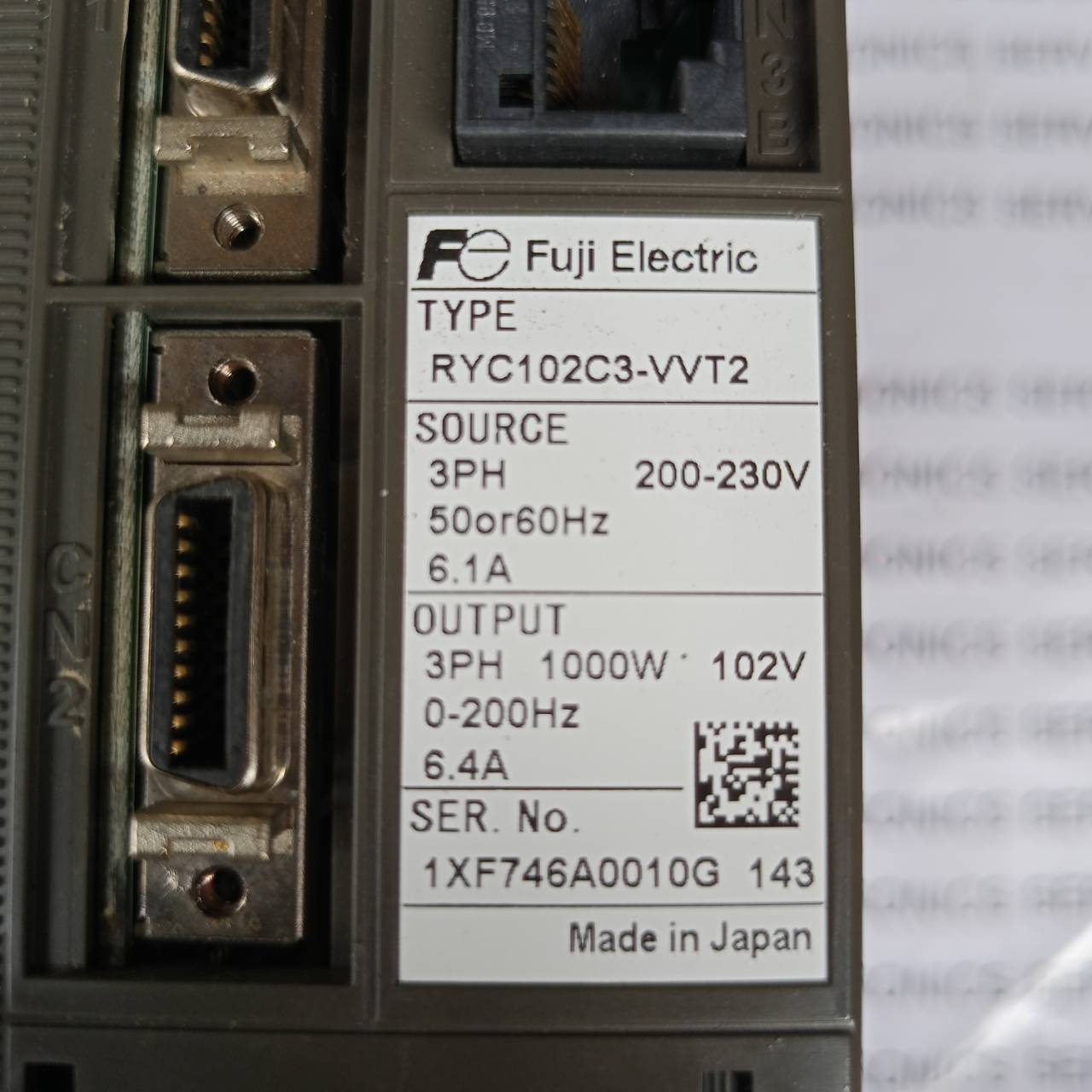 RYC102C3-VVT2 SERVO DRIVE " FUJI "