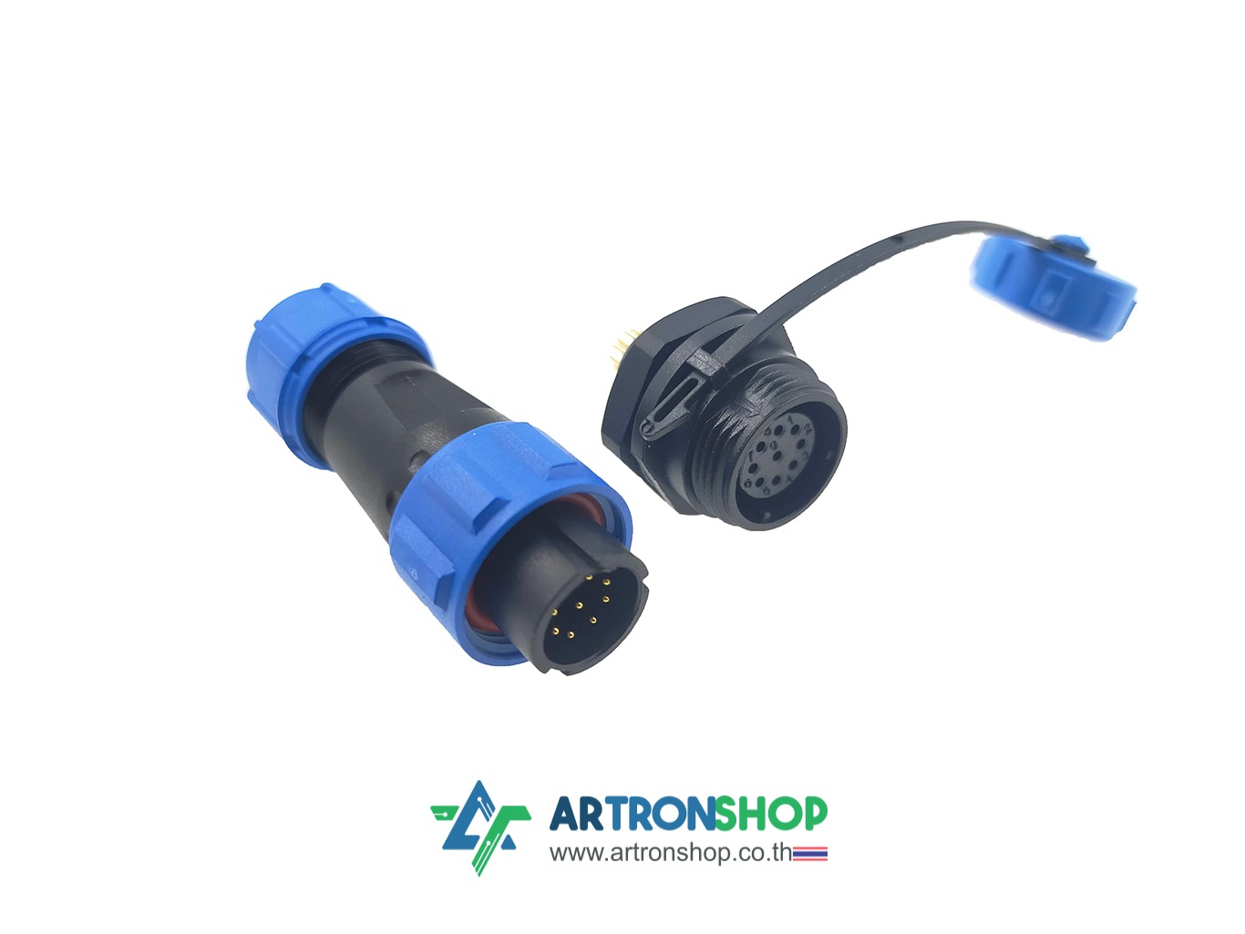 SP13 9-Pin IP68 cable connector คอนเนคเตอร์กันน้ำ 9 พิน