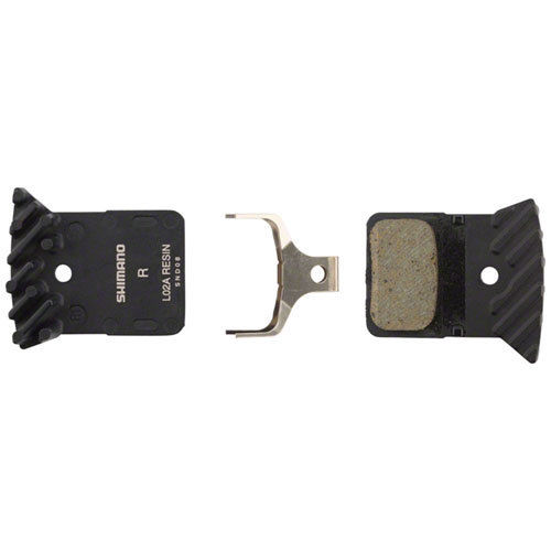 แผ่นยางเบรคดิสถนน SHIMANO Disc Brake Pads BRR9170/BRRS805/BRRS505, RESIN (L02A), W/FIN, มีปีก,Y8N398030