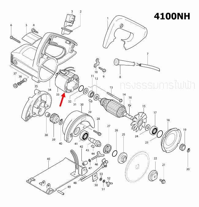 ฟิลคอยล์ เครื่องตัดคอนกรีต Makita มากีต้า 4100NH [#33] (แท้) ##