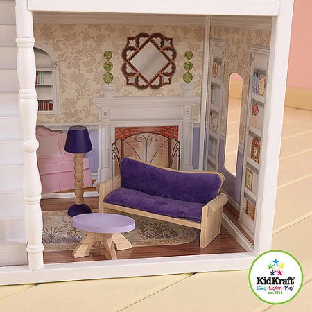 KidKraft Savannah Wooden Dollhouse With 13 Pieces of Furniture บ้านตุ๊กตาหลังใหญ่ สไตล์หรูคลาสสิค วัสดุเป็นไม้อัดทั้งหลัง นำเข้าจากอเมริกา