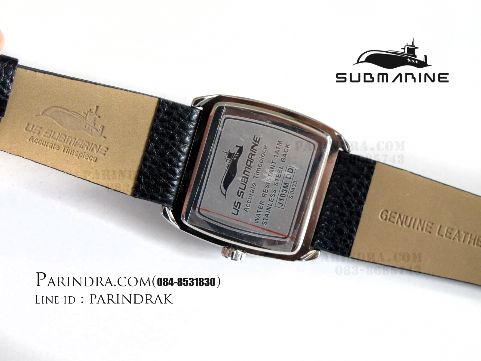 นาฬิกา US Submarine J103MDD ของแท้ 100 % ดำล้วนขอบเงินเข็มเงิน