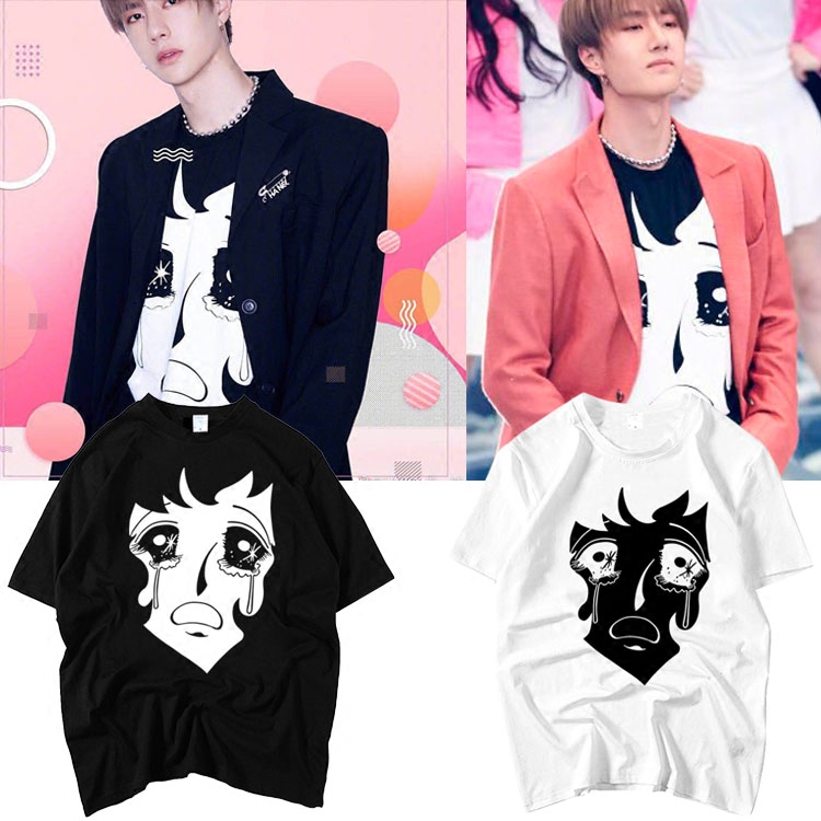 เสื้อยืด (T-Shirt) หน้าคนร้องไห้ แบบ หวังอี้ป๋อ