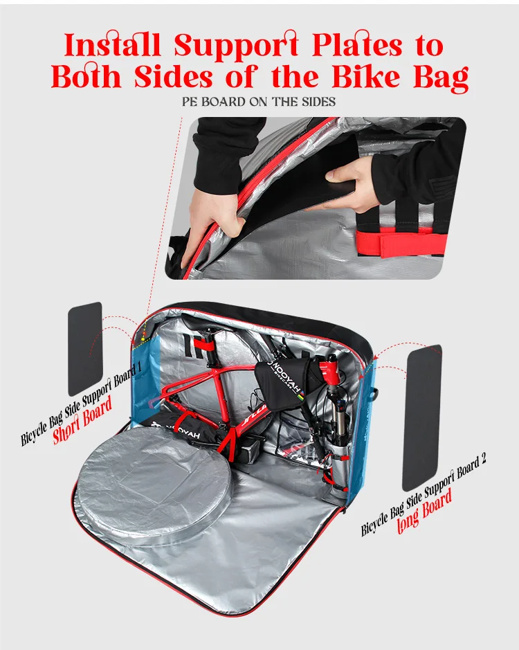 NOOYAH BK012 กระเป๋าจักรยานเดินทาง ป้องกันครบ 8 จุด | รองรับทุกประเภท