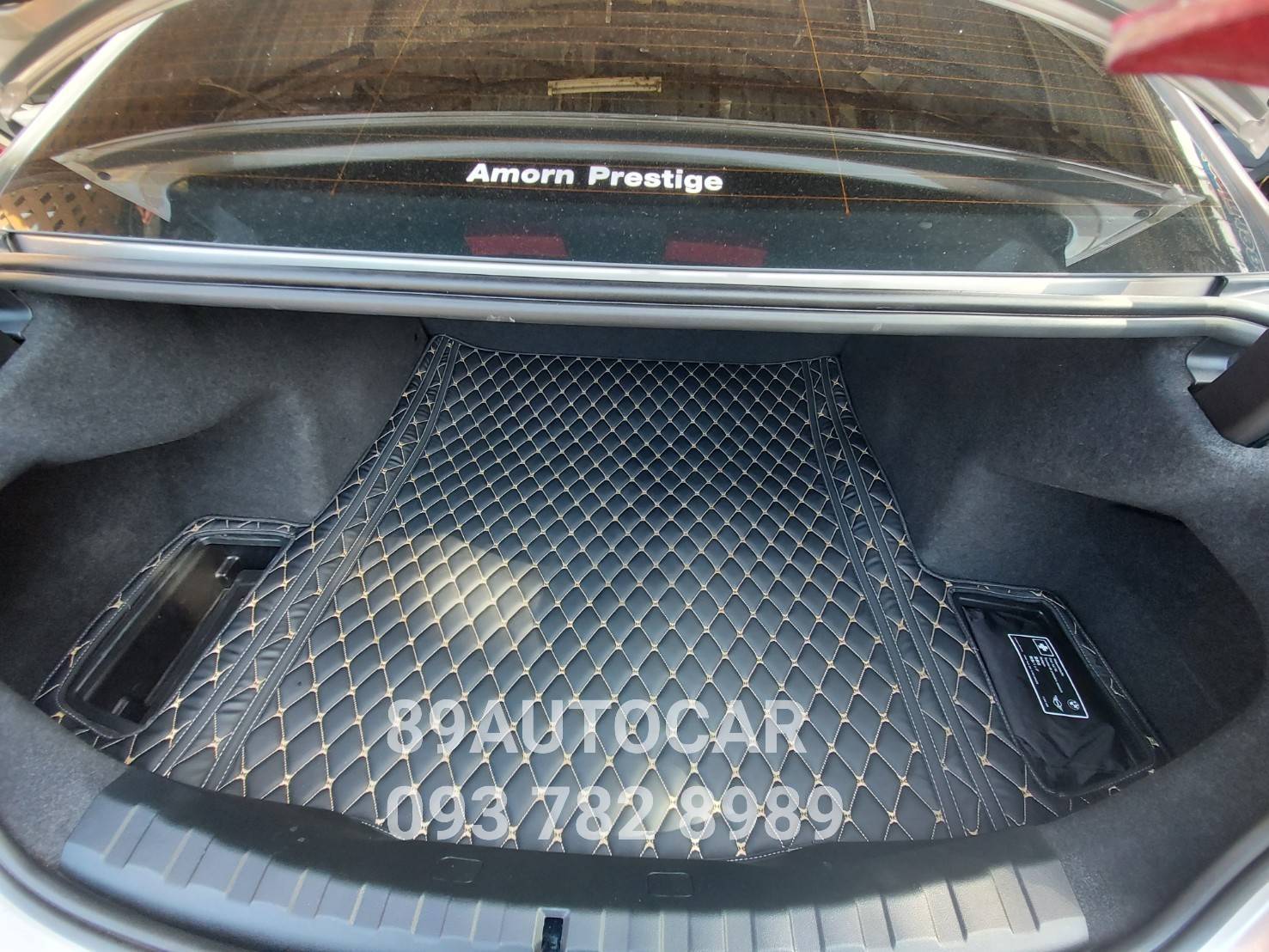 พรมรถ BMW 330LI G28 พรม6D สีดำด้ายทอง + ท้าย