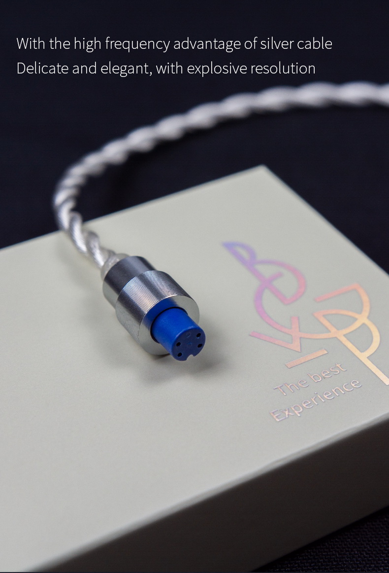 ขาย BGVP F3 สายหูฟัง 6N OCC ชุบเงินถัก ถอดเปลี่ยนหัวแจ๊คได้