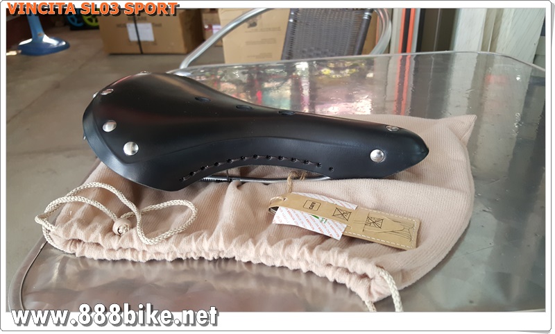 เบาะจักรยาน VINCITA Cow Leather Saddle ทรงสปอร์ต, SL03 SPORT ทัวร์ริ่ง
