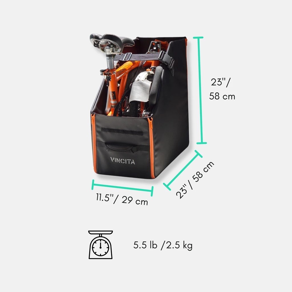 Vincita B132I กล่องใส่จักรยานพับบรอมตัน สำหรับล้อ 16 นิ้ว - Keeper Brompton Box