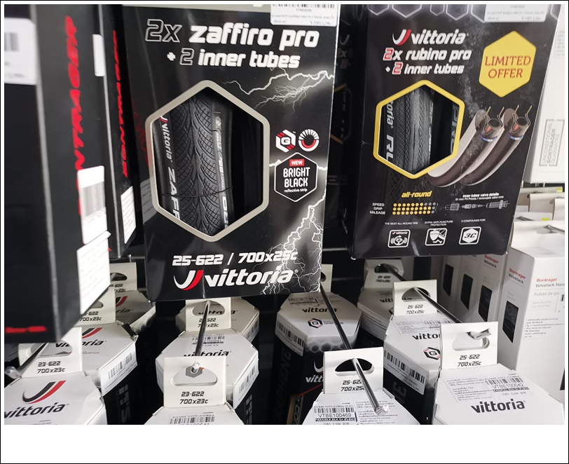 ยางนอก VITT./RUBINO PRO IV, 700x23, 622 สีดำ G+(F)-BOX/2ชิ้นและยางใน 2 ชิ้น, VTBE100524