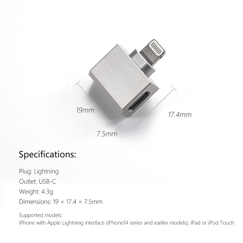 DD TC28i M2 อะแดปเตอร์แปลง Lightning เป็น USB TypeC OTG ประกันศูนย์ไทย