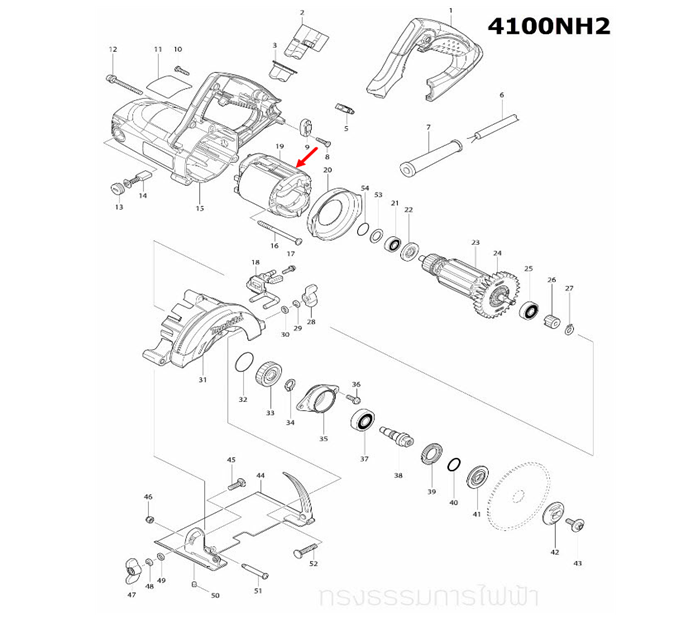 ฟิลคอยล์ เครื่องตัดคอนกรีต Makita มากีต้า 4100NH2 [#19] Pn.594583-5 (แท้) ##