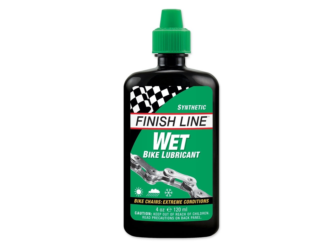 น้ำมันหยอดโซ่ หล่อลื่นแบบแห้ง FINISH LINE WET LUBE (ฝาเขียว)