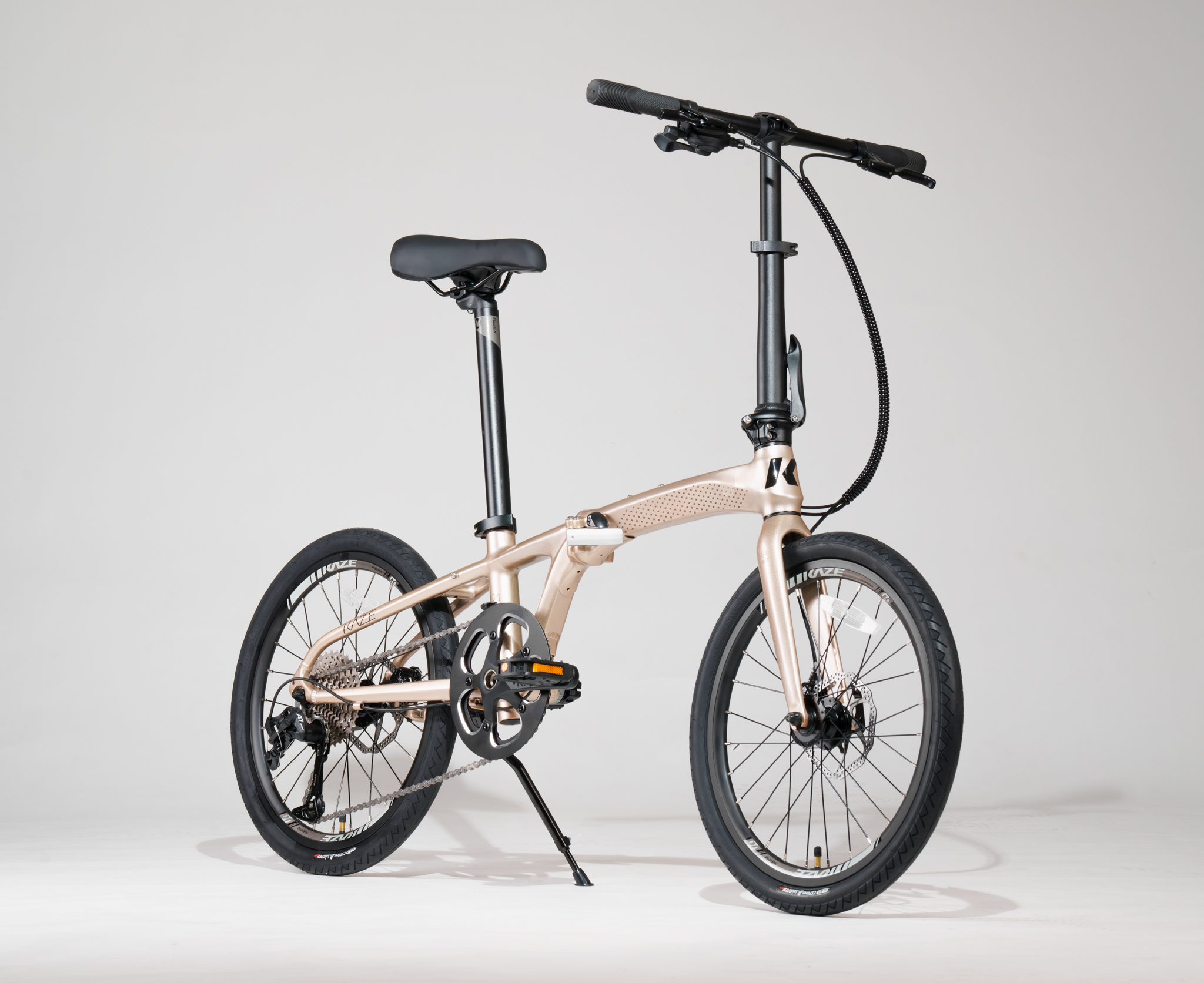จักรยานพับได้ KAZE MACHI L-TWOO A7 10 สปีด เฟรมอลูมิเนียม X6 น้ำหนักเบา ซ่อนสาย KAZE CITY COLLECTION New Color 2026
