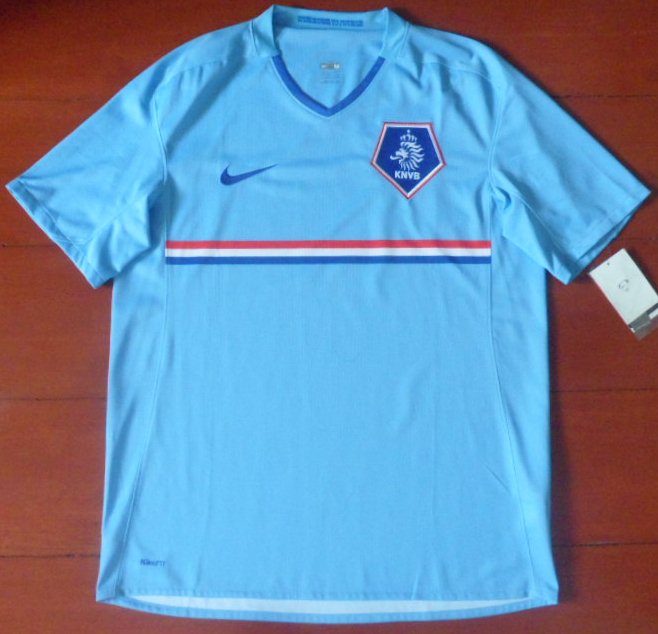 เสื้อฟุตบอล ทีมชาติเนเธอร์แลนด์ ชุดเยือน ชุดลุยศึกยูโร 2008 ใหม่ M-Size / THE NETHERLANDS Football Shirt Away Kit EURO 2008 Jersey NEW M-Size
